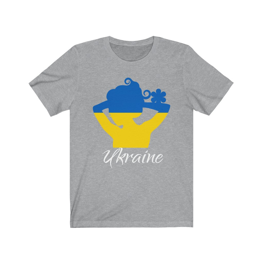 Ukraine Lady Flag Premium Tee 2 - Unisex
