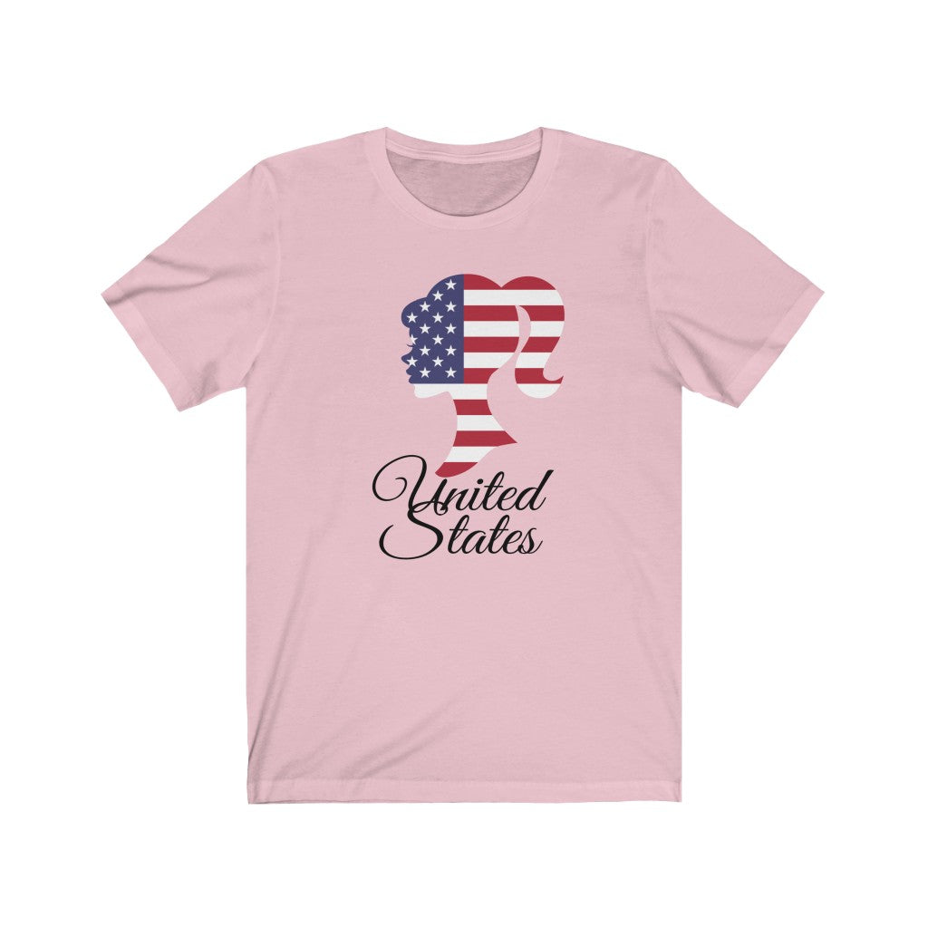 United States of America Girl Flag Premium Tee 1 - Unisex