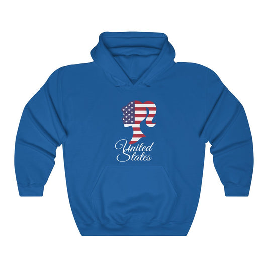 United States of America Girl Flag Hoodie Sweatshirt 2 - Unisex