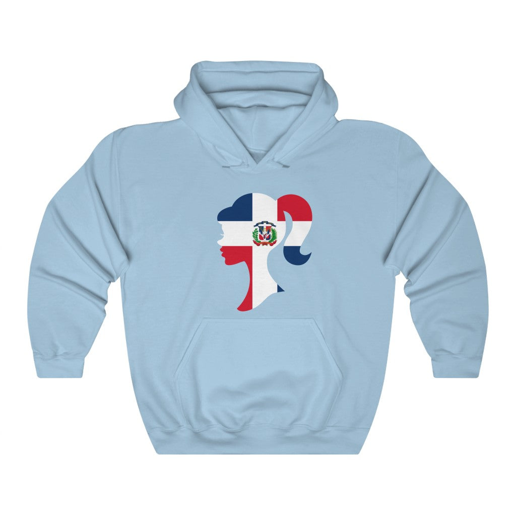 Dominican Republic Girl Flag Hoodie Sweatshirt - Unisex
