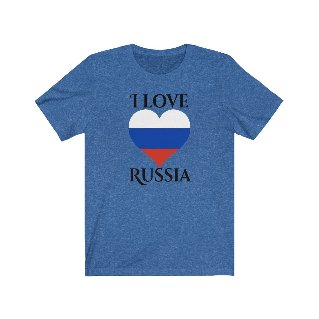 Russia Heart Flag Premium Tee 1 - Unisex