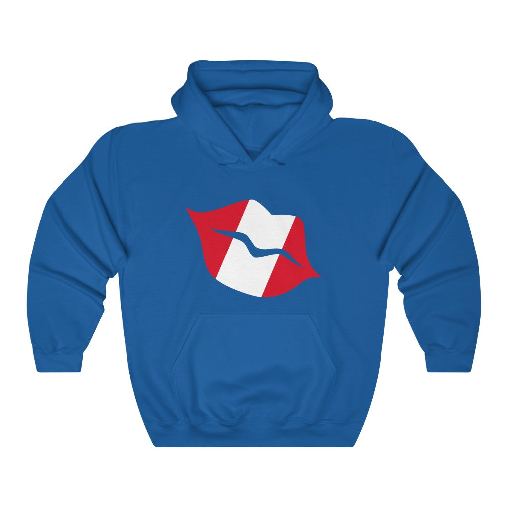 Peru Lips Flag Hoodie Sweatshirt - Unisex