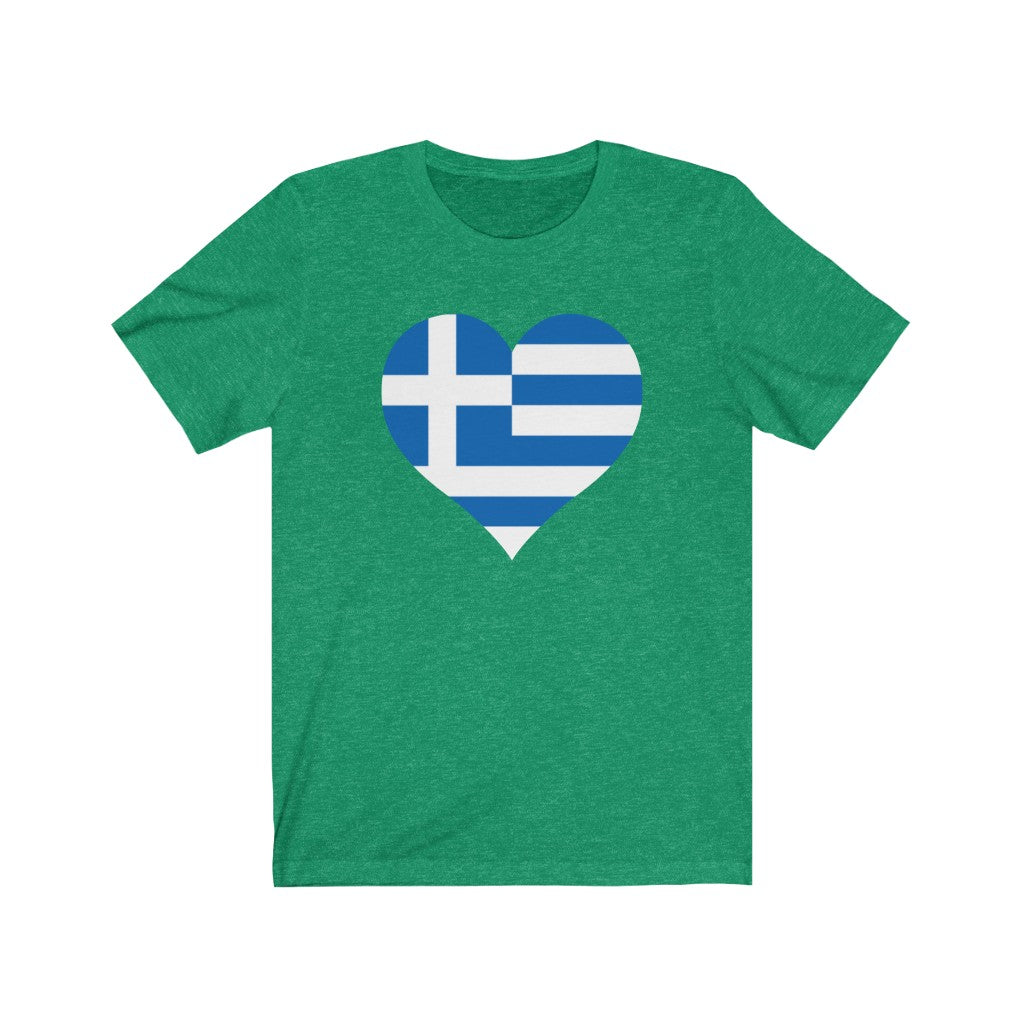 Greece Heart Flag Premium Tee - Unisex
