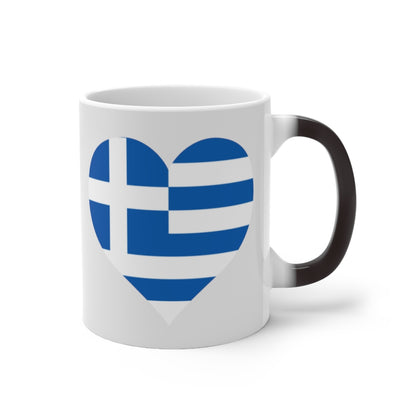 Greece Heart Color Changing Mug