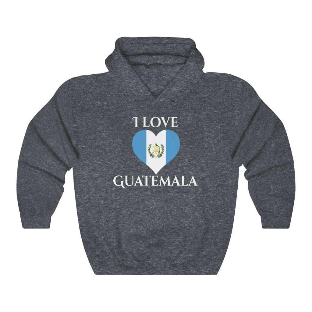Guatemala Heart Flag Hoodie Sweatshirt 2 - Unisex