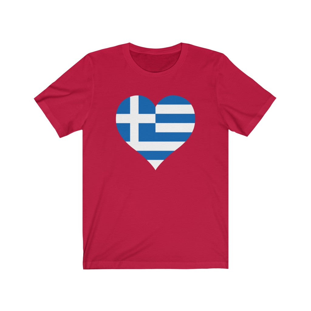Greece Heart Flag Premium Tee - Unisex