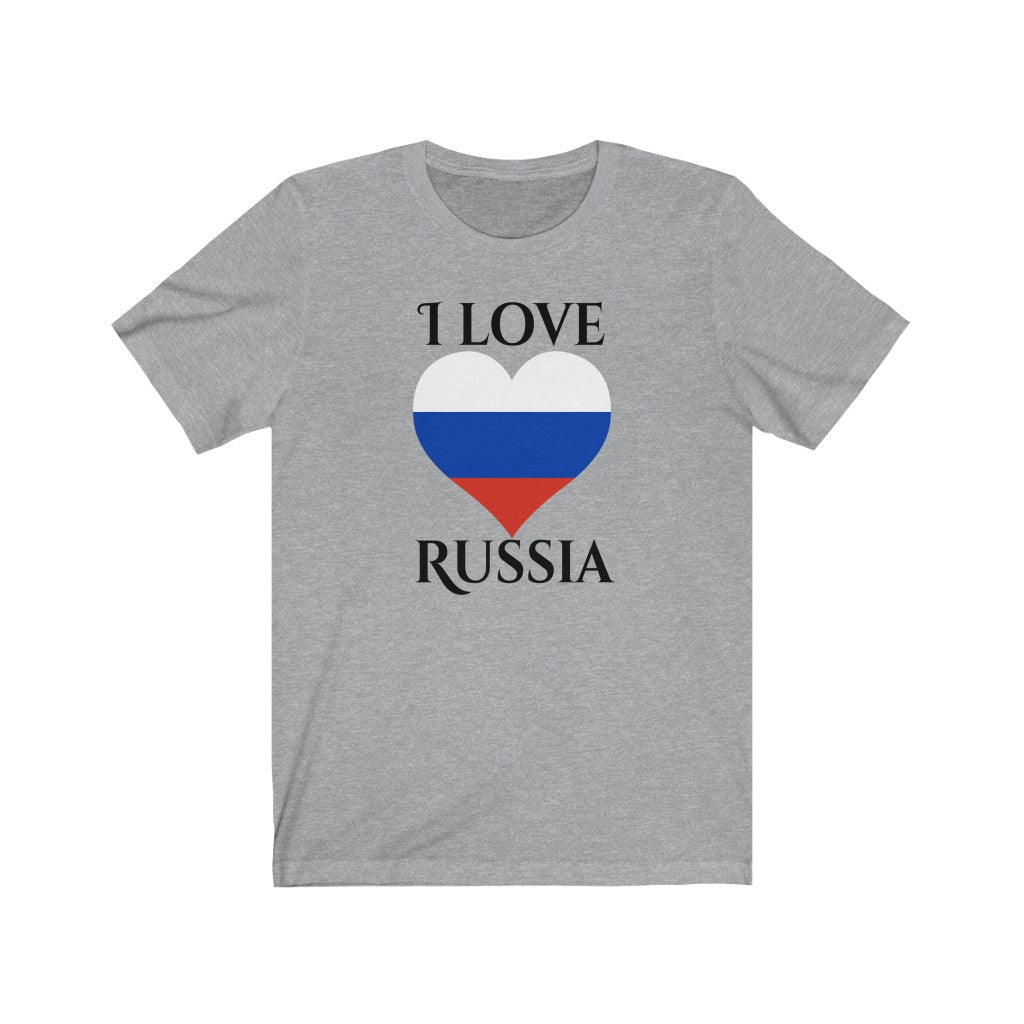 Russia Heart Flag Premium Tee 1 - Unisex