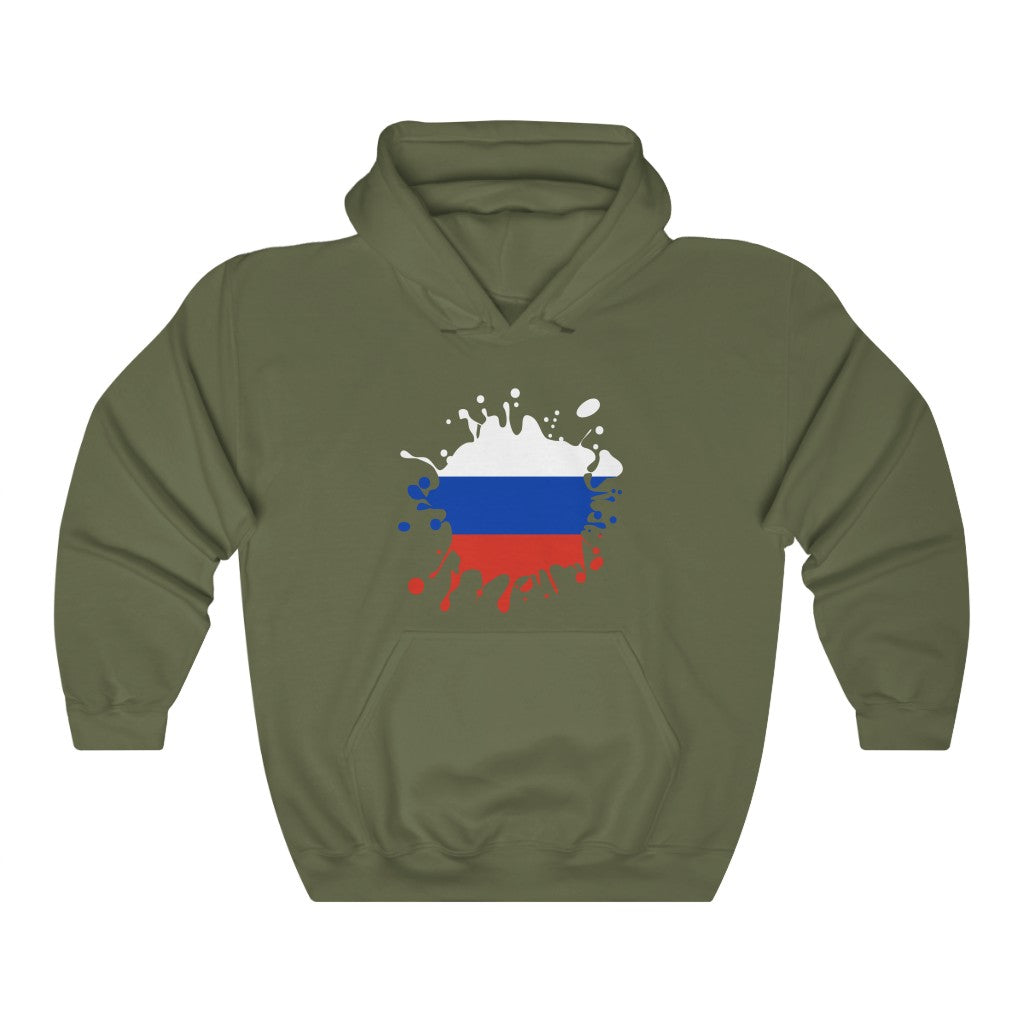 Russia Splat Flag Hoodie Sweatshirt - Unisex