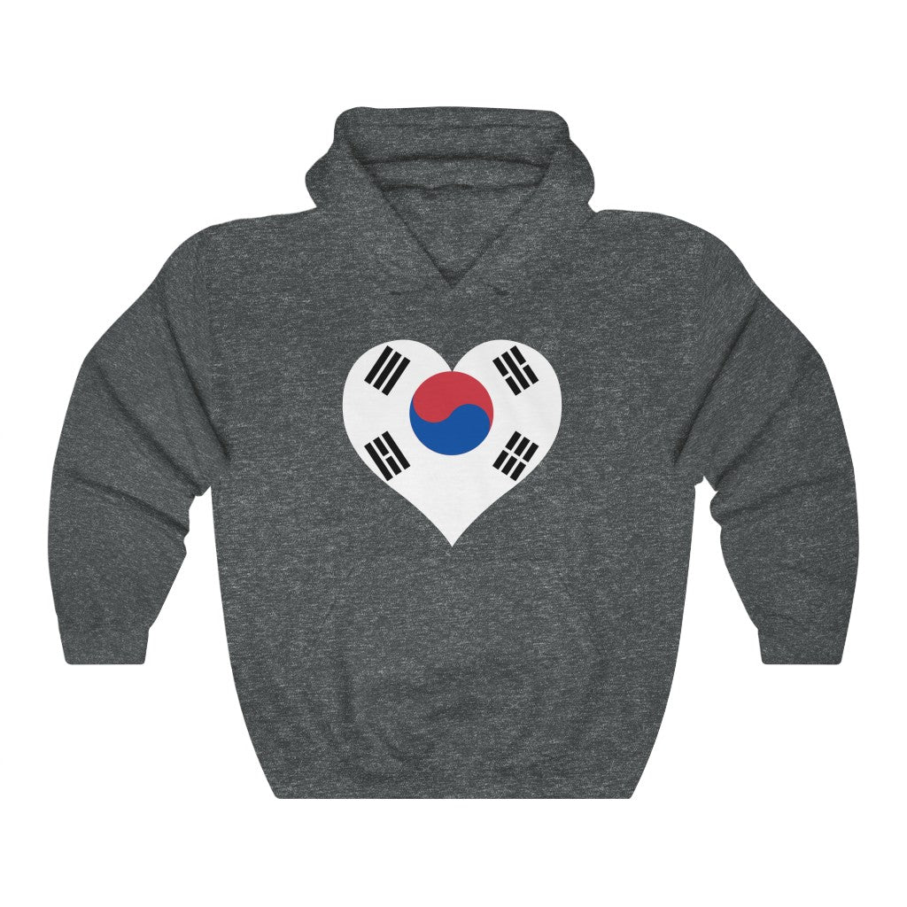 South Korea Heart Flag Hoodie Sweatshirt - Unisex