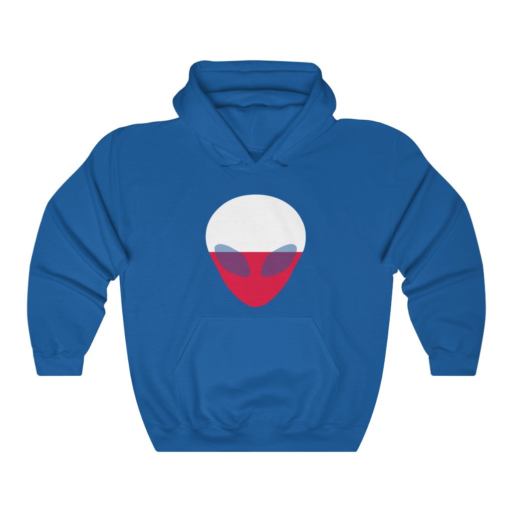 Poland Alien Flag Hoodie Sweatshirt - Unisex