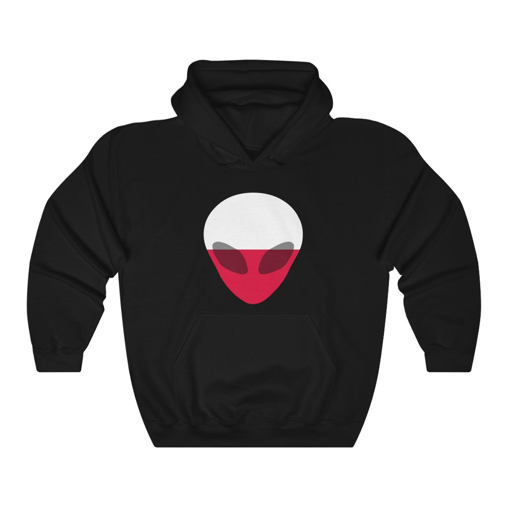 Poland Alien Flag Hoodie Sweatshirt - Unisex