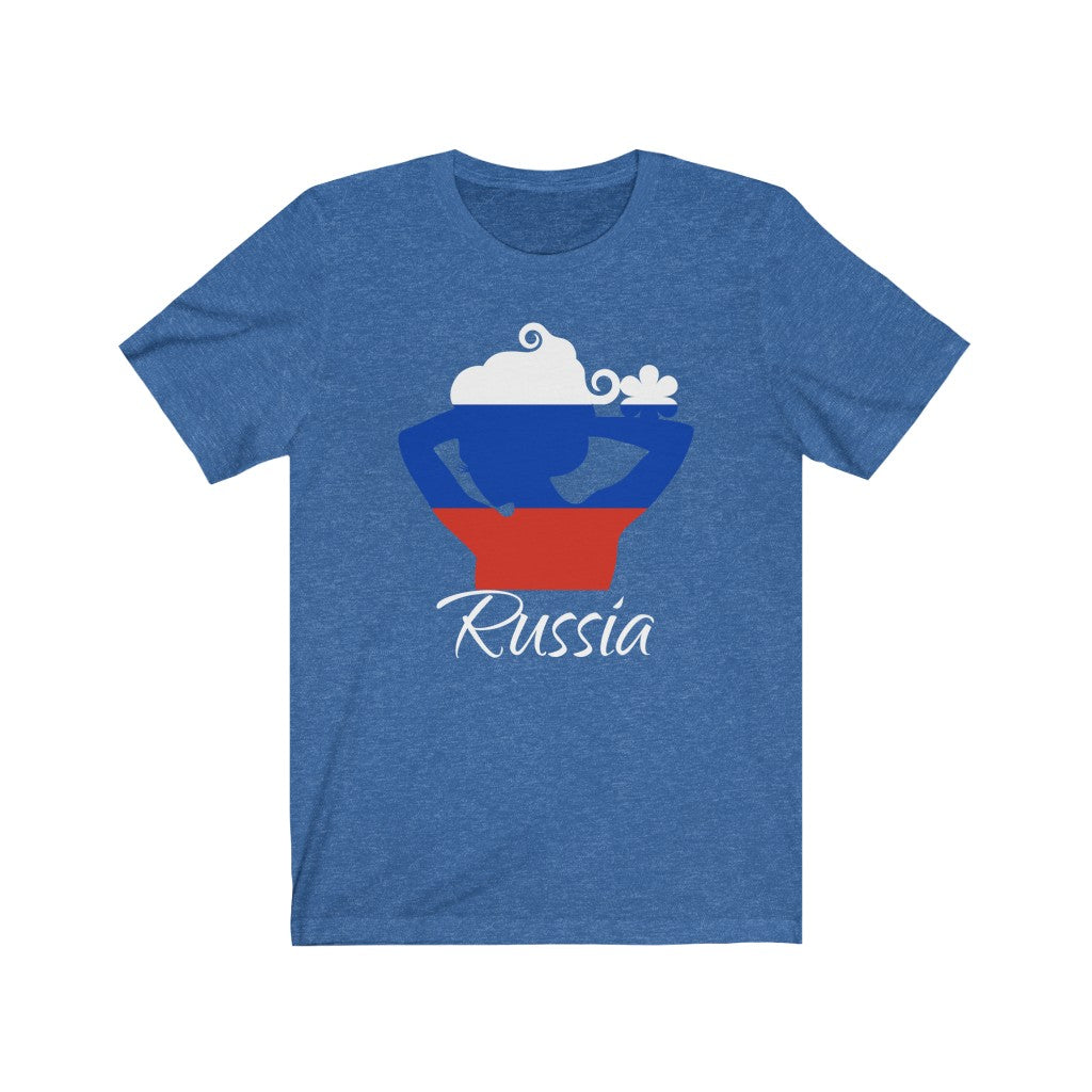 Russia Lady Flag Premium Tee 2 - Unisex