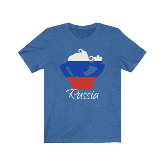 Russia Lady Flag Premium Tee 2 - Unisex