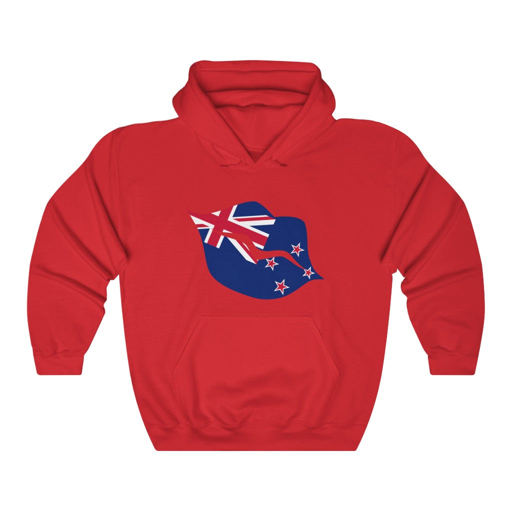 New Zealand Lips Flag Hoodie Sweatshirt - Unisex