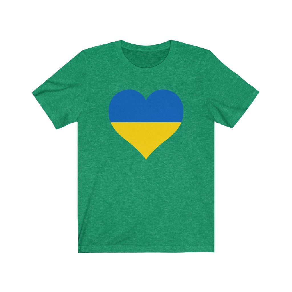 Ukraine Heart Flag Premium Tee - Unisex