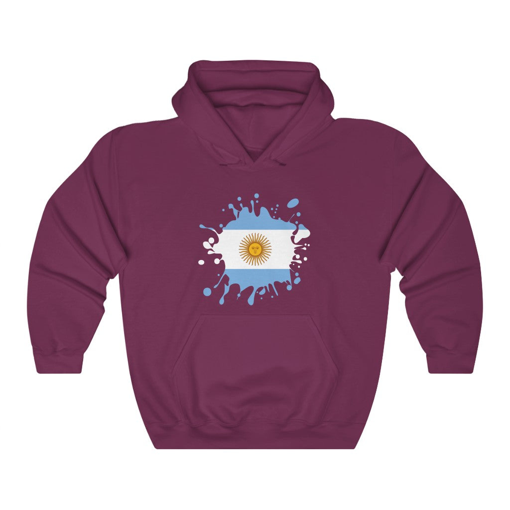 Argentina Splat Flag Hoodie Sweatshirt - Unisex