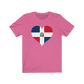 Dominican Republic Heart Flag Premium Tee - Unisex