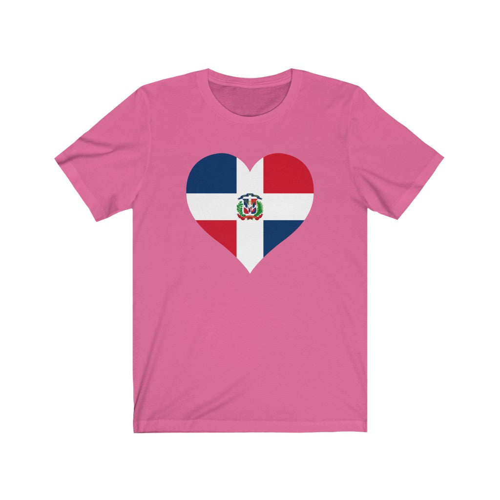 Dominican Republic Heart Flag Premium Tee - Unisex