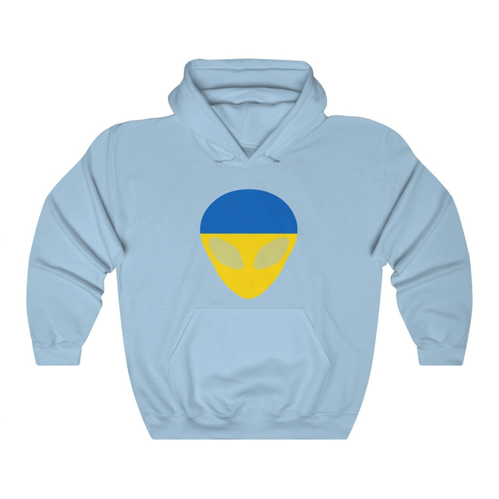 Ukraine Alien Flag Hoodie Sweatshirt - Unisex