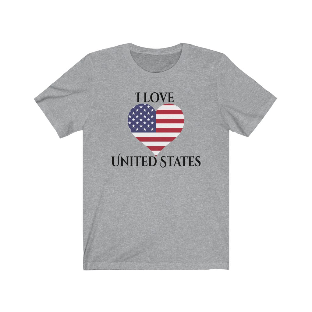 United States of America Heart Flag Premium Tee 1 - Unisex