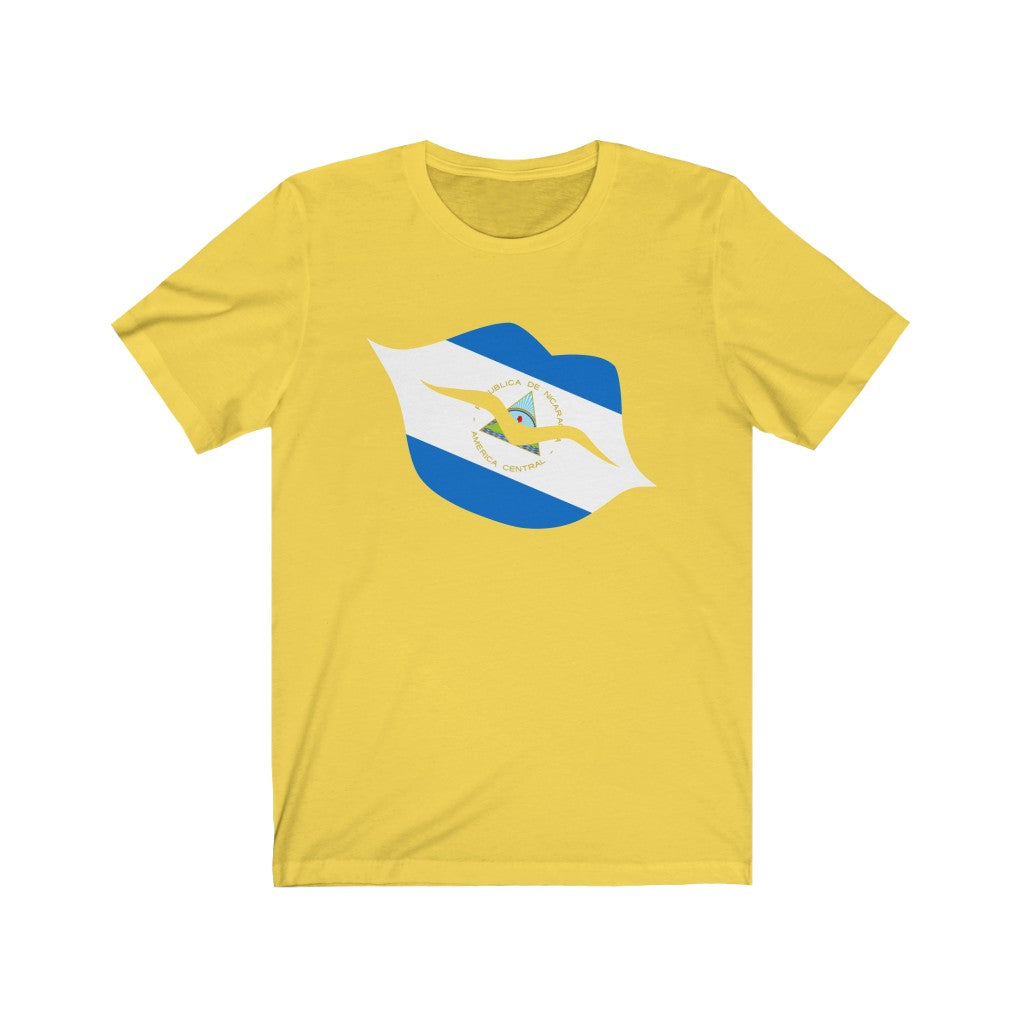 Nicaragua Lips Flag Premium Tee - Unisex