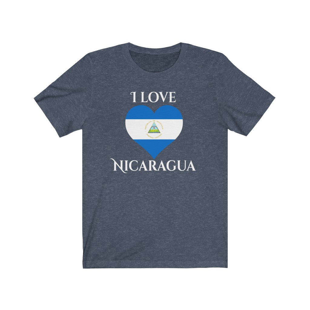 Nicaragua Heart Flag Premium Tee 2 - Unisex