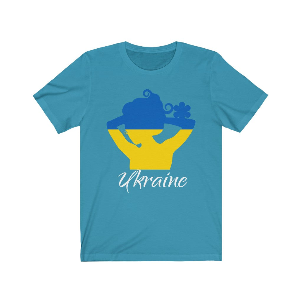 Ukraine Lady Flag Premium Tee 2 - Unisex