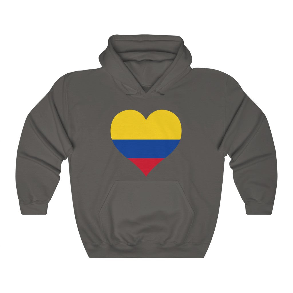 Colombia Heart Flag Hoodie Sweatshirt - Unisex