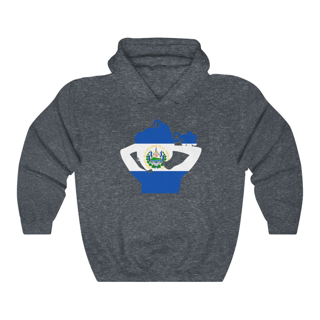 El Salvador Lady Flag Hoodie Sweatshirt - Unisex