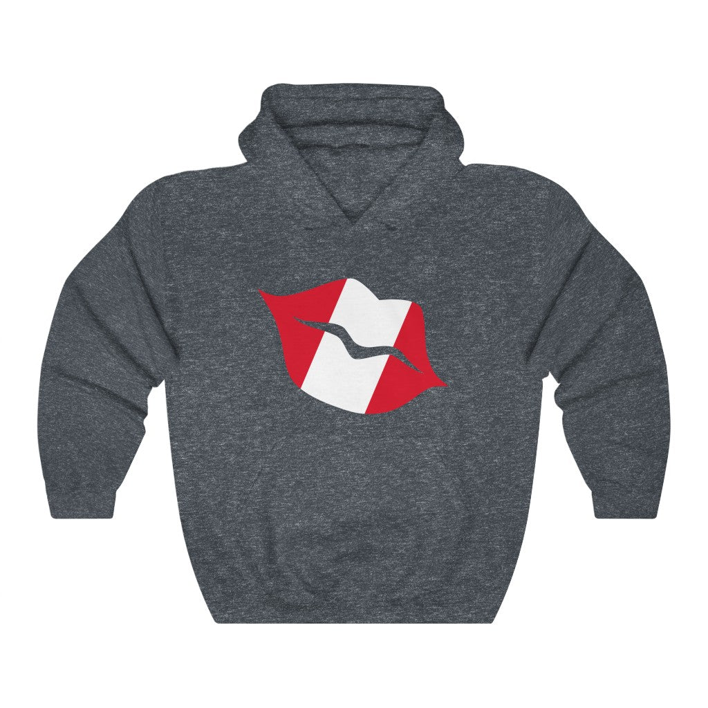Peru Lips Flag Hoodie Sweatshirt - Unisex
