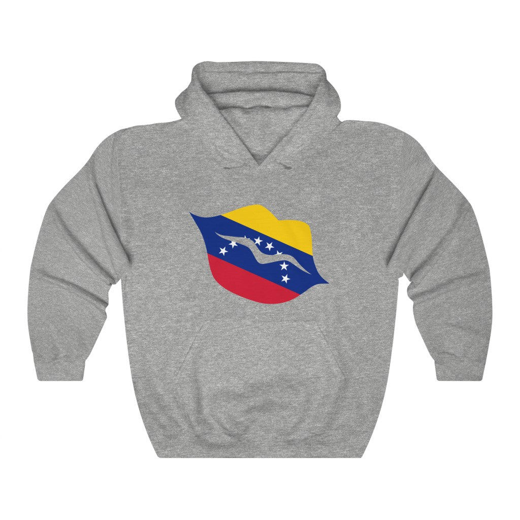 Venezuela Lips Flag Hoodie Sweatshirt - Unisex
