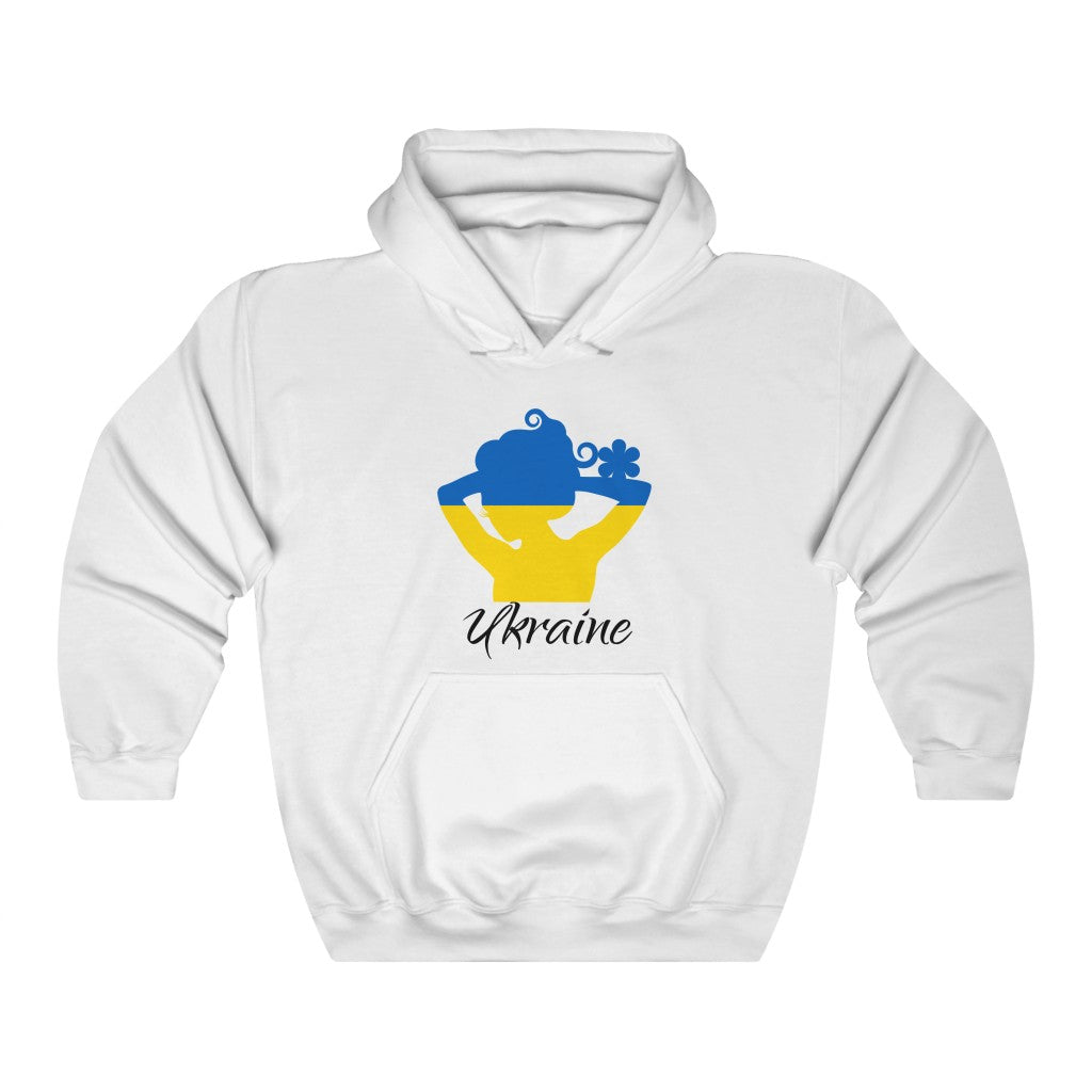 Ukraine Lady Flag Hoodie Sweatshirt 1 - Unisex