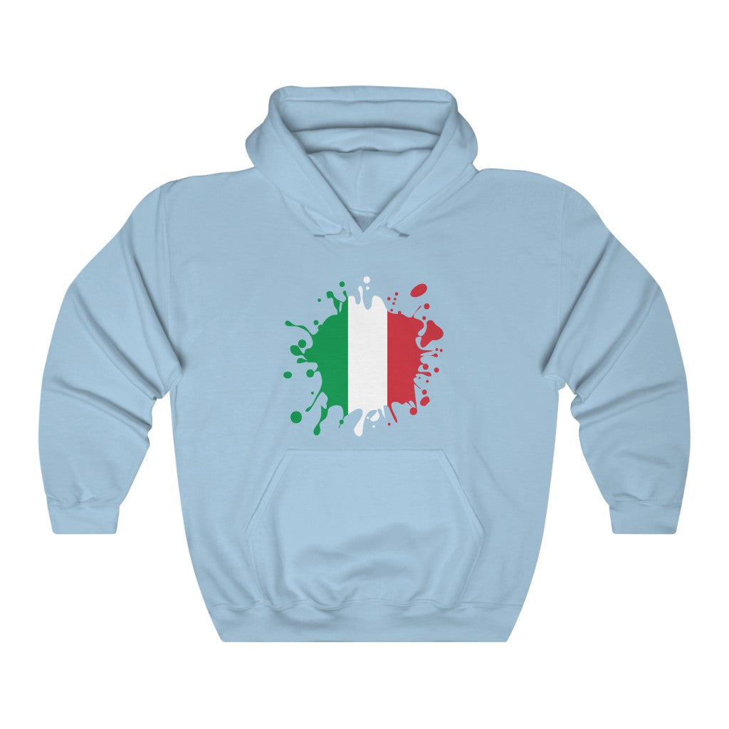 Italy Splat Flag Hoodie Sweatshirt - Unisex