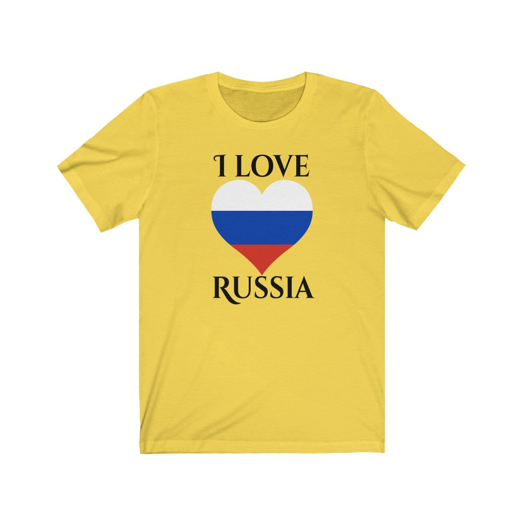 Russia Heart Flag Premium Tee 1 - Unisex