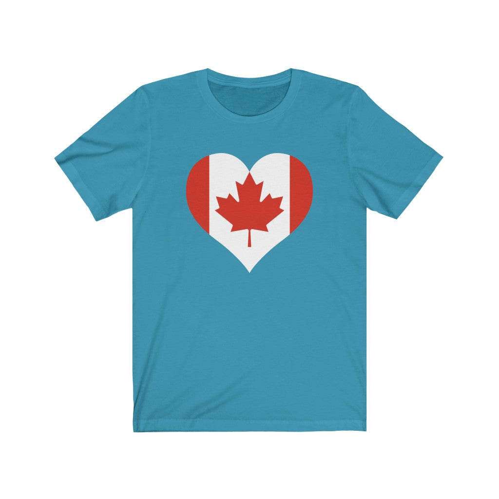 Canada Heart Flag Premium Tee - Unisex