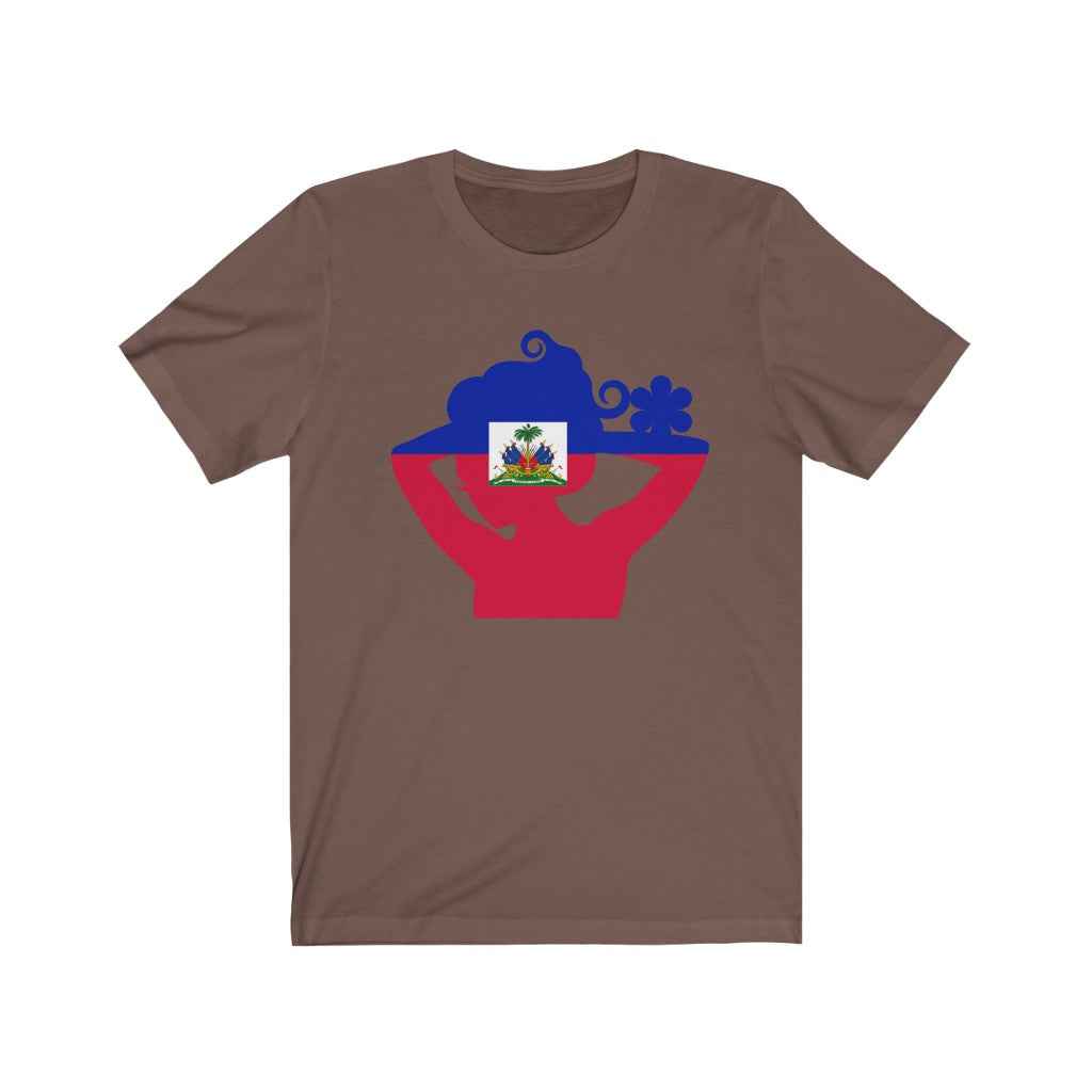 Haiti Lady Flag Premium Tee - Unisex