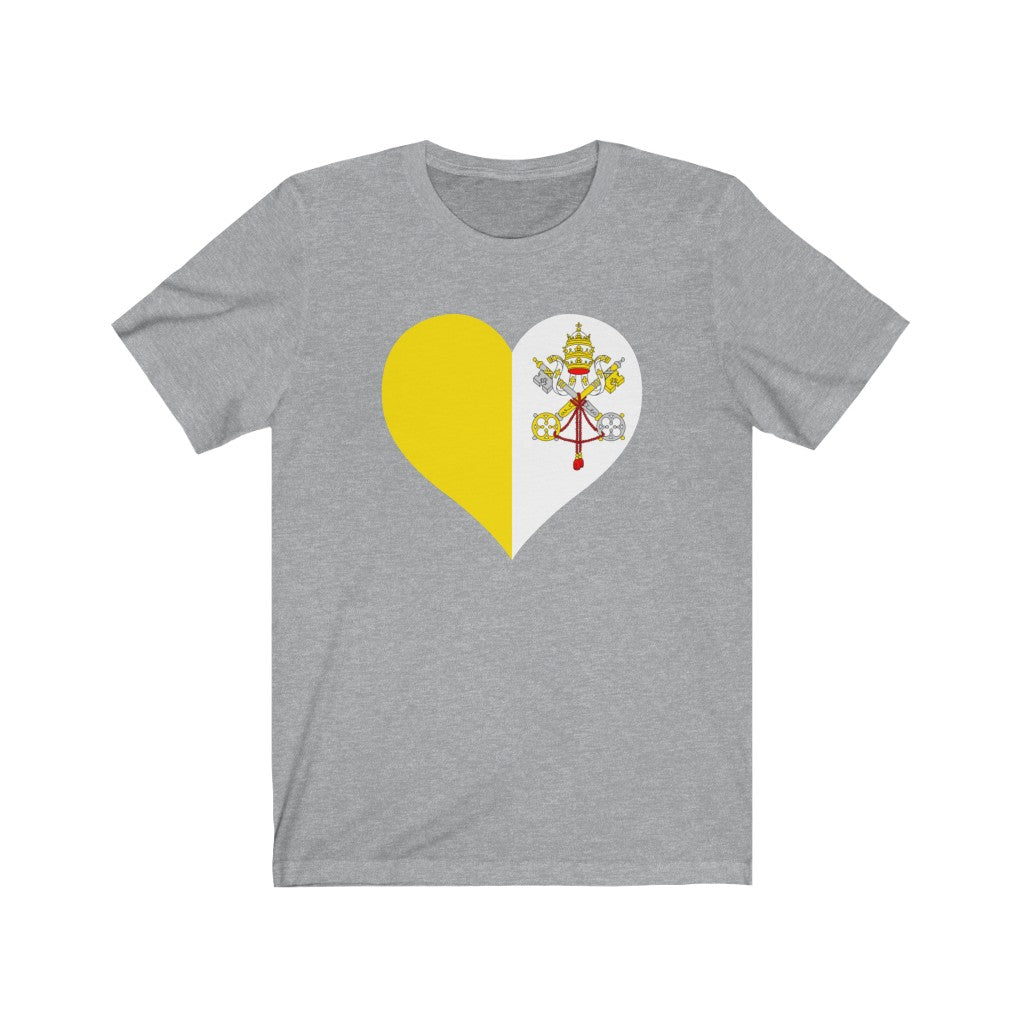 Holy See Heart Flag Premium Tee - Unisex