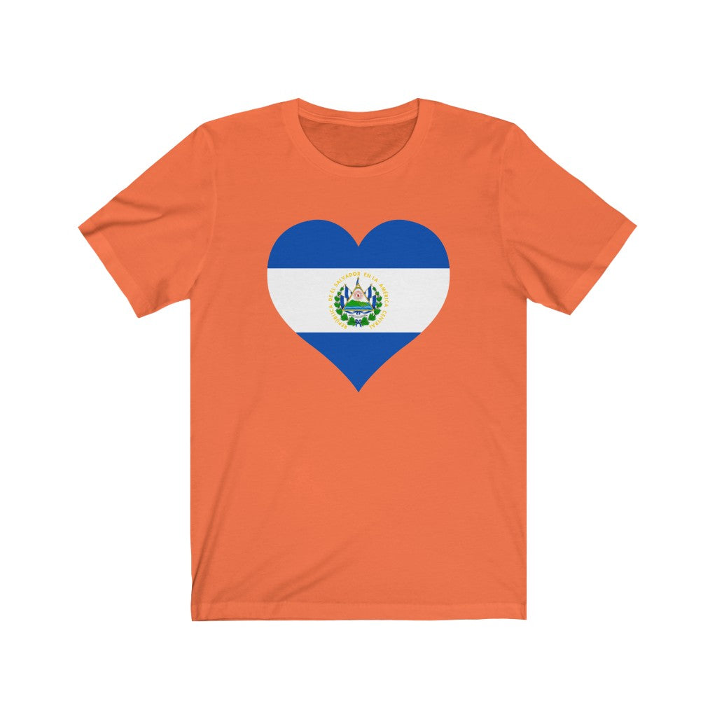 El Salvador Heart Flag Premium Tee - Unisex