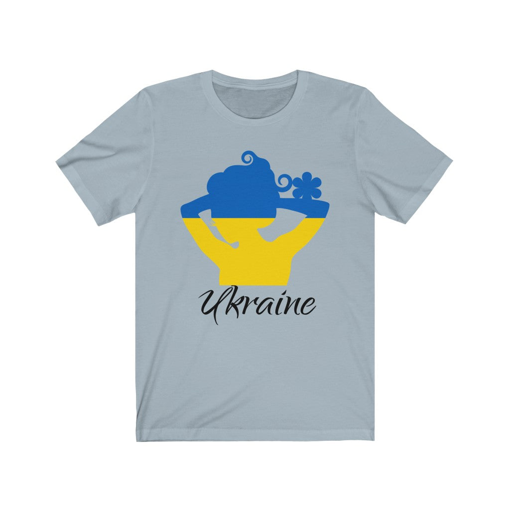 Ukraine Lady Flag Premium Tee 1 - Unisex