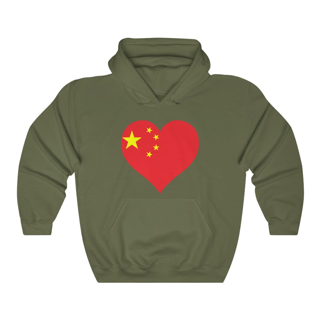 China Heart Flag Hoodie Sweatshirt - Unisex