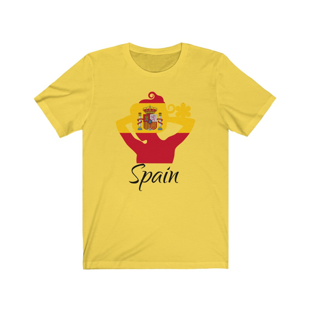 Spain Lady Flag Premium Tee 1 - Unisex