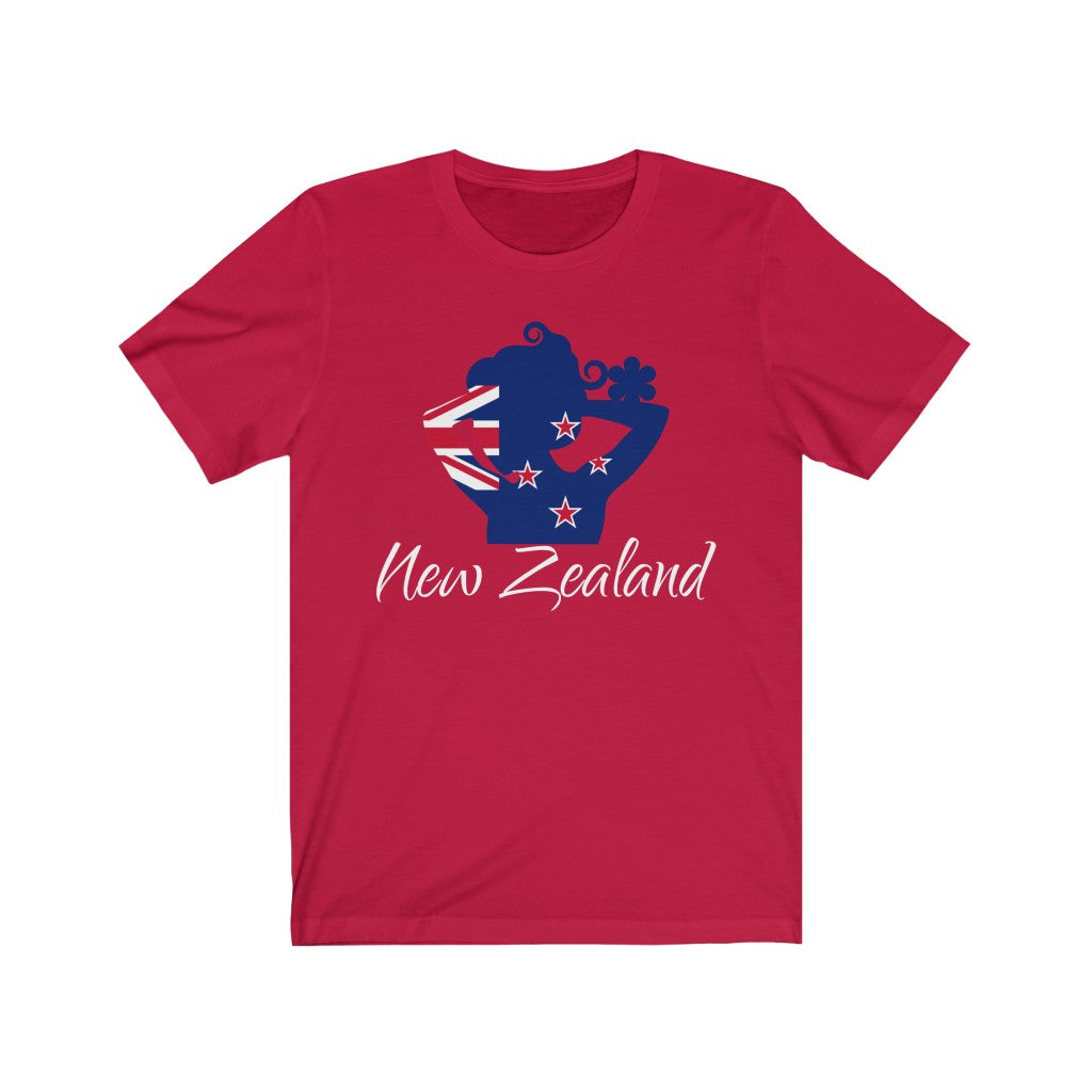 New Zealand Lady Flag Premium Tee 2 - Unisex
