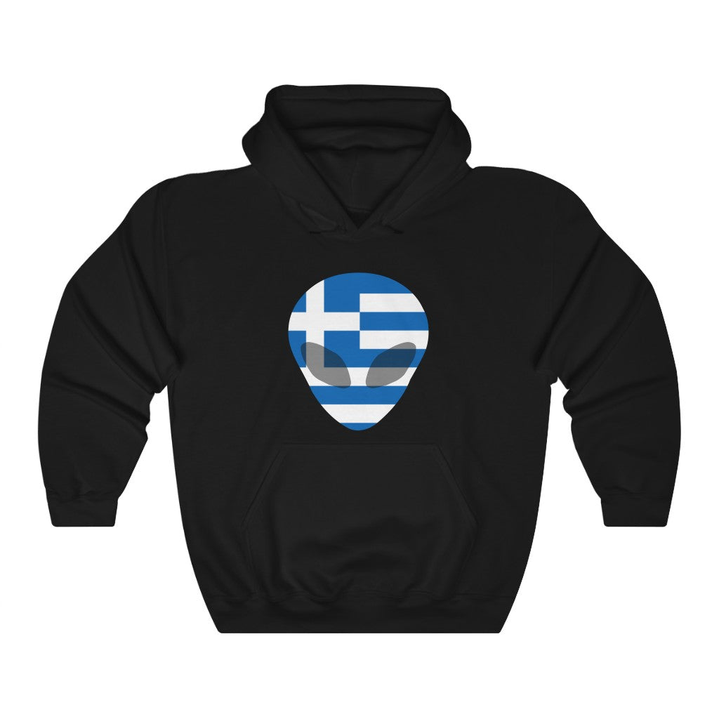 Greece Alien Flag Hoodie Sweatshirt - Unisex