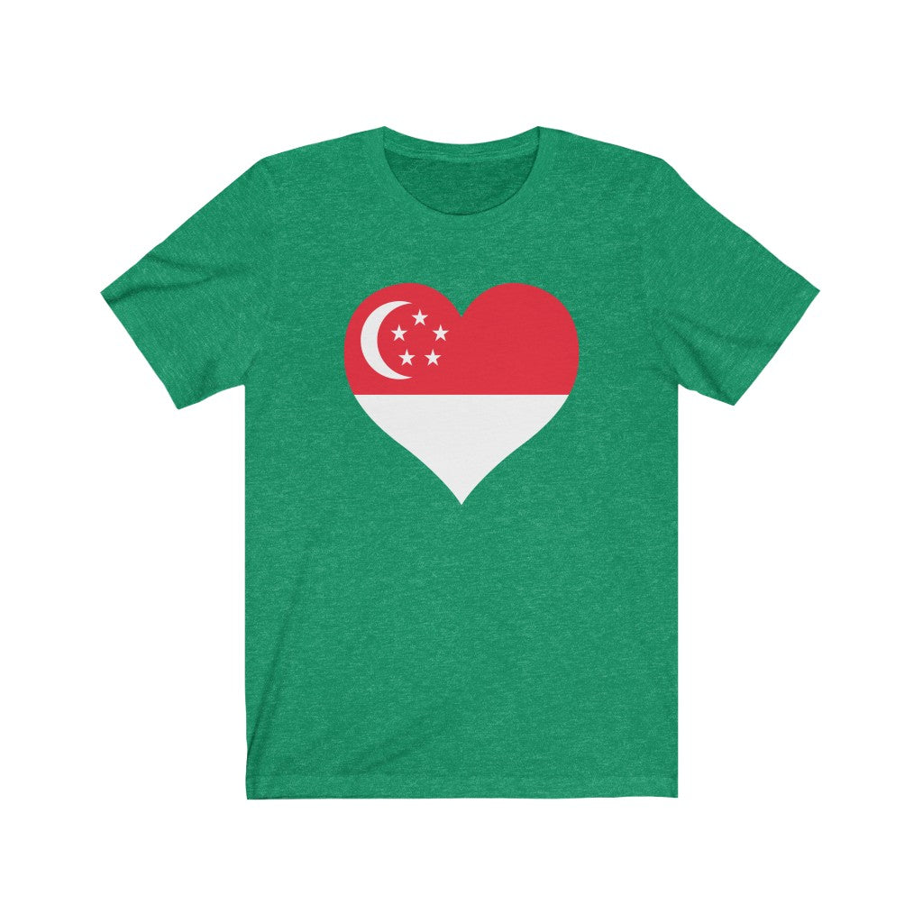 Singapore Heart Flag Premium Tee - Unisex