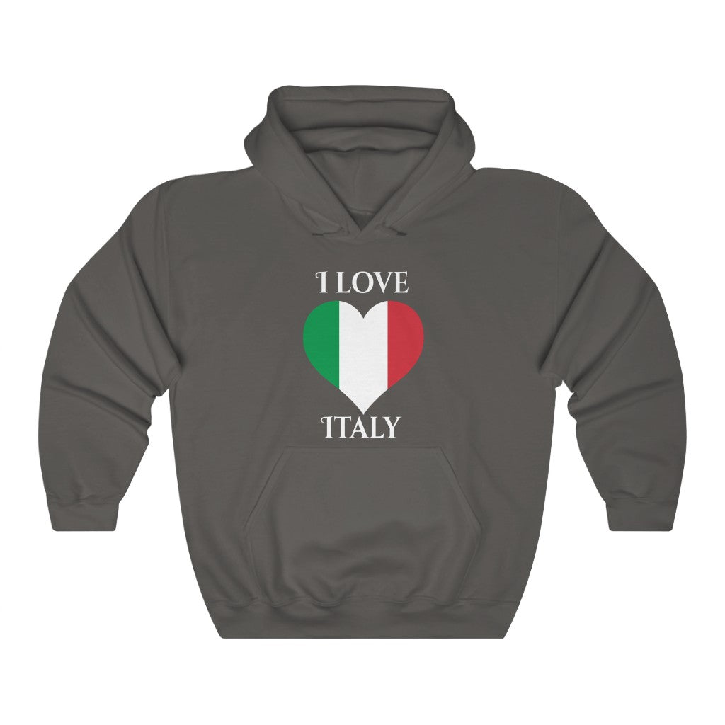 Italy Heart Flag Hoodie Sweatshirt 2 - Unisex