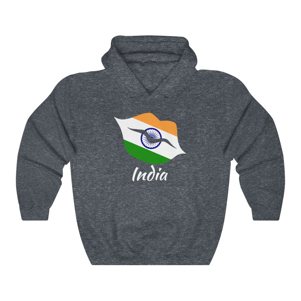 India Lips Flag Hoodie Sweatshirt 2 - Unisex