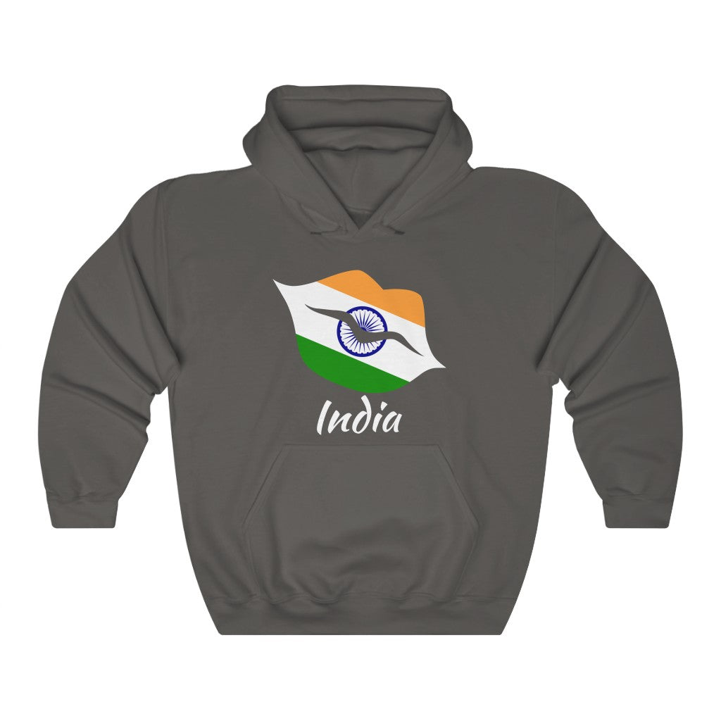 India Lips Flag Hoodie Sweatshirt 2 - Unisex