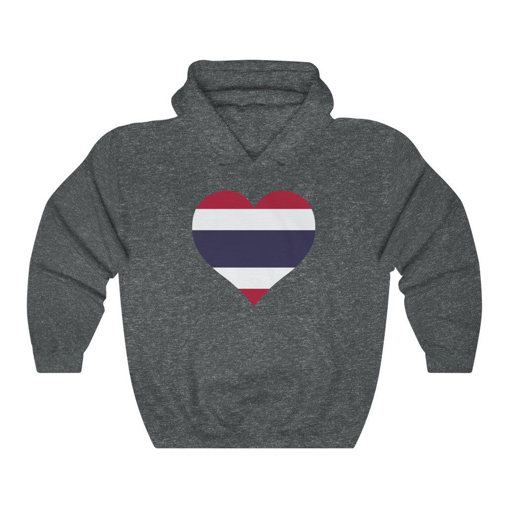 Thailand Heart Flag Hoodie Sweatshirt - Unisex