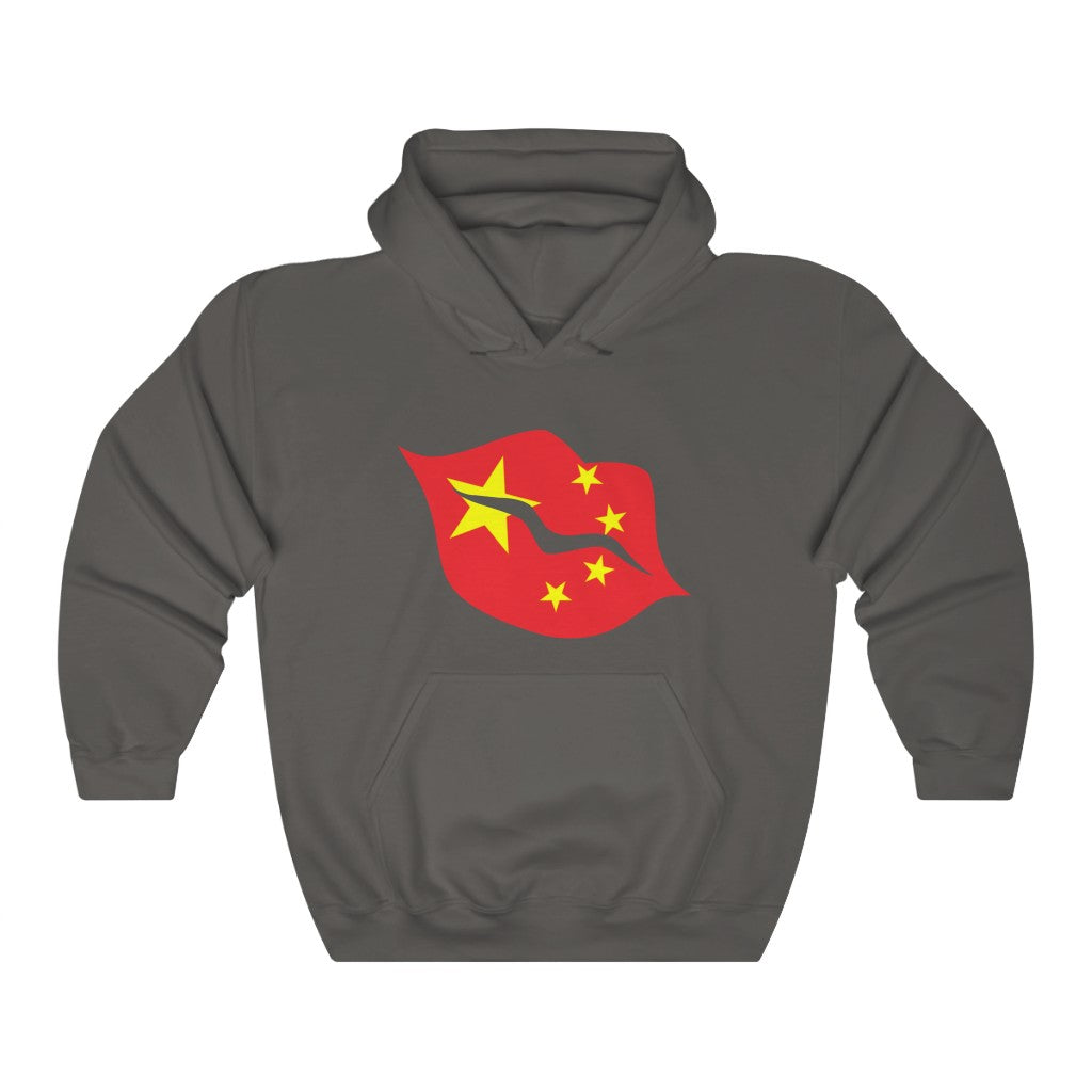 China Lips Flag Hoodie Sweatshirt - Unisex