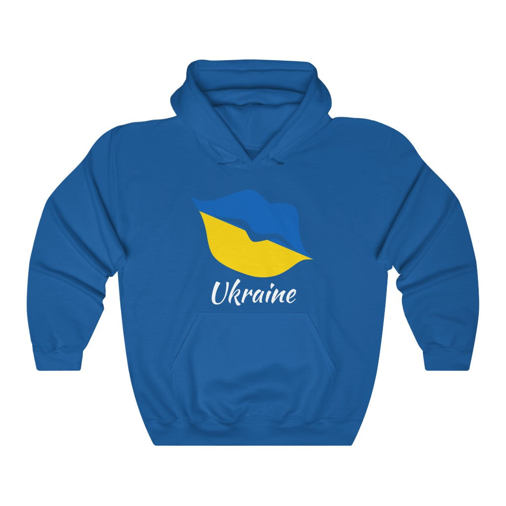 Ukraine Lips Flag Hoodie Sweatshirt 2 - Unisex